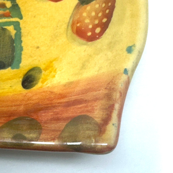 Hand Painted Italian Ceramic Candy Dish Fruit Dome Scene Italy 7.5” Decor - Picture 4 of 7